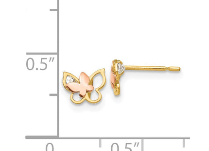 14k Two-tone Earrings Style GK790 - Classique Jewelry Inc.