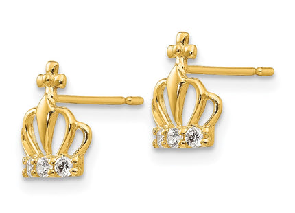 14k Yellow Gold Earrings Style GK819 - Classique Jewelry Inc.