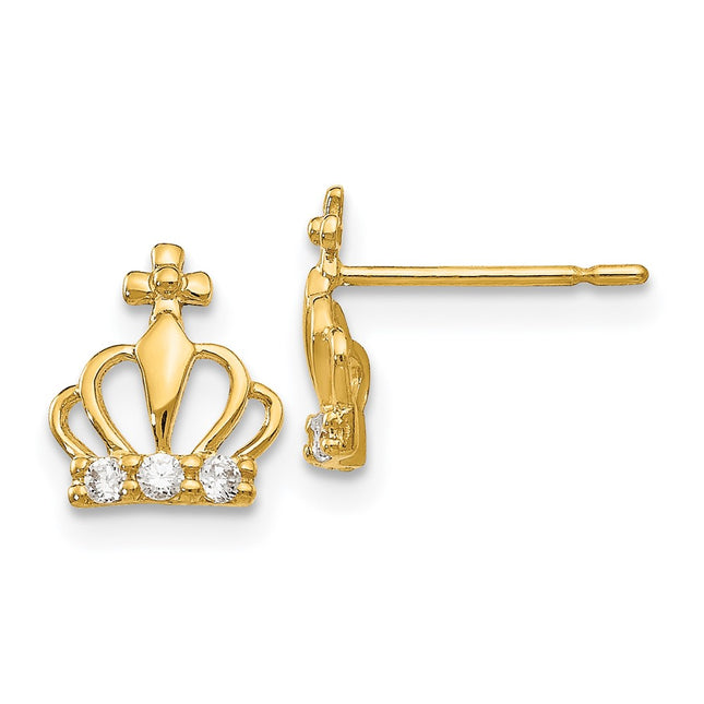 14k Yellow Gold Earrings Style GK819 - Classique Jewelry Inc.