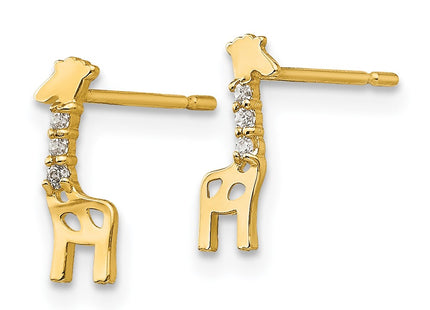 14k Yellow Gold Earrings Style GK821 - Classique Jewelry Inc.