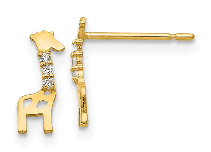 14k Yellow Gold Earrings Style GK821 - Classique Jewelry Inc.