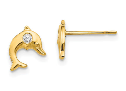 14k Yellow Gold Earrings Style GK829 - Classique Jewelry Inc.