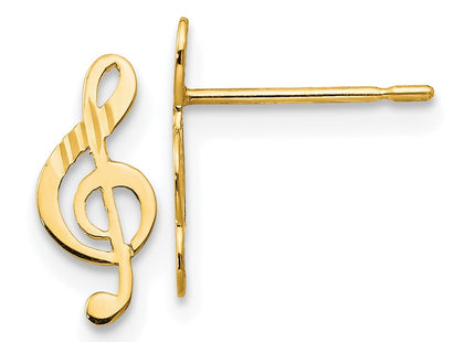 14k Yellow Gold Earrings Style GK837 - Classique Jewelry Inc.