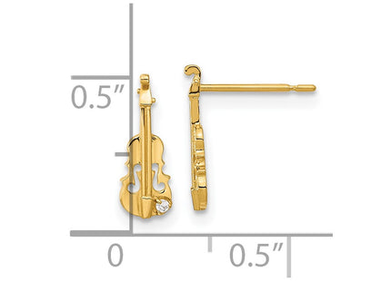 14k Yellow Gold Earrings Style GK838 - Classique Jewelry Inc.