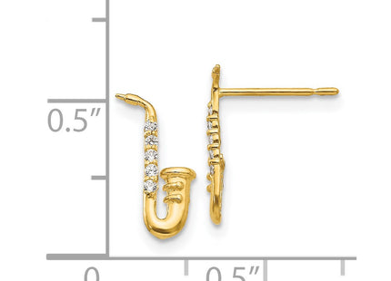 14k Yellow Gold Earrings Style GK841 - Classique Jewelry Inc.