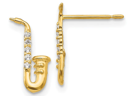 14k Yellow Gold Earrings Style GK841 - Classique Jewelry Inc.