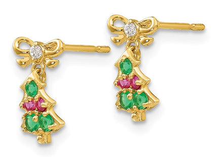 14k Yellow Gold Earrings Style GK844 - Classique Jewelry Inc.