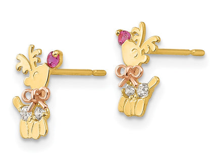 14k Two-tone Earrings Style GK845 - Classique Jewelry Inc.
