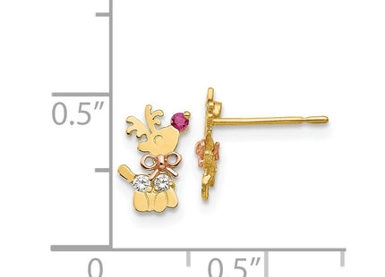 14k Two-tone Earrings Style GK845 - Classique Jewelry Inc.