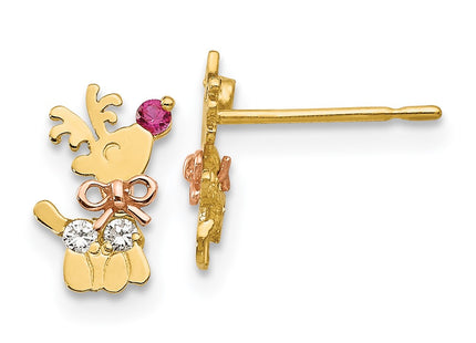 14k Two-tone Earrings Style GK845 - Classique Jewelry Inc.
