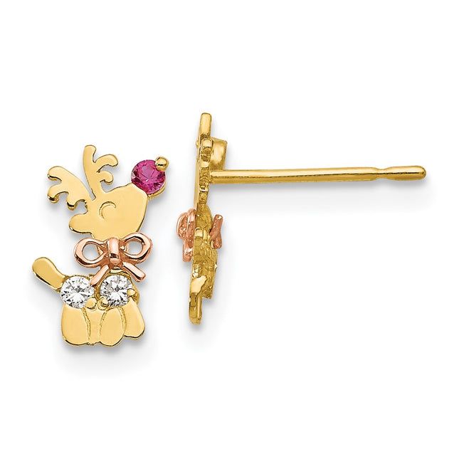 14k Two-tone Earrings Style GK845 - Classique Jewelry Inc.