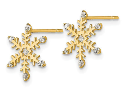 14k Yellow Gold Earrings Style GK847 - Classique Jewelry Inc.