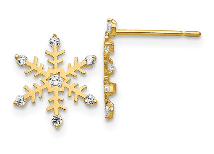 14k Yellow Gold Earrings Style GK847 - Classique Jewelry Inc.