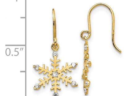 14k Yellow Gold Earrings Style GK848 - Classique Jewelry Inc.