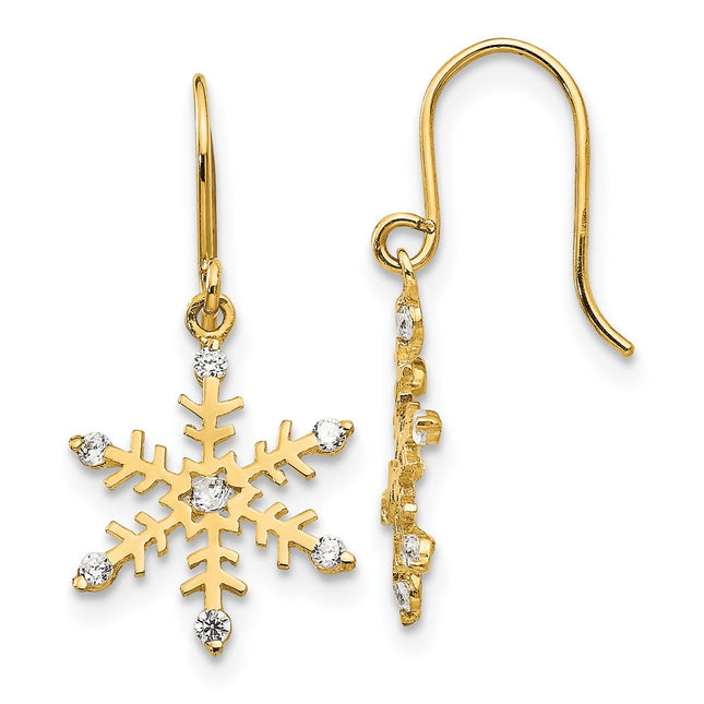 14k Yellow Gold Earrings Style GK848 - Classique Jewelry Inc.