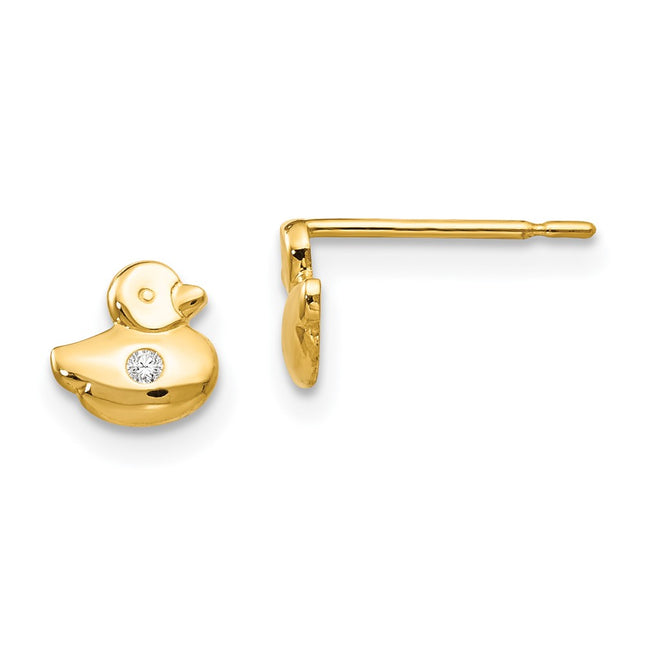 14k Yellow Gold Earrings Style GK849 - Classique Jewelry Inc.