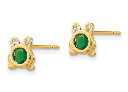 14k Yellow Gold Earrings Style GK851 - Classique Jewelry Inc.