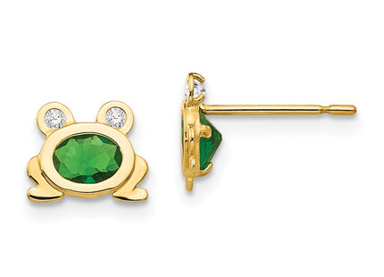 14k Yellow Gold Earrings Style GK851 - Classique Jewelry Inc.