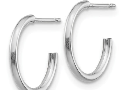 14K white gold hoop earrings, alternate view