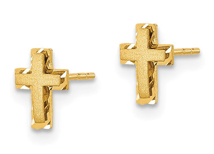 14k Yellow Gold Earrings Style GK897 - Classique Jewelry Inc.