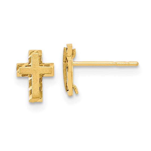 14k Yellow Gold Earrings Style GK897 - Classique Jewelry Inc.