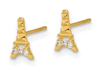14k Yellow Gold Earrings Style GK909 - Classique Jewelry Inc.