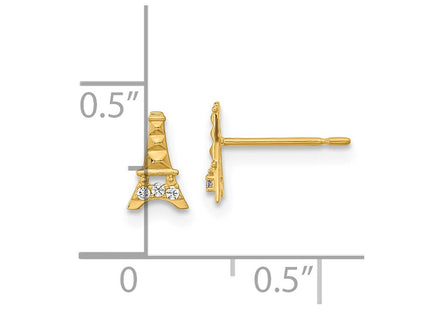 14k Yellow Gold Earrings Style GK909 - Classique Jewelry Inc.