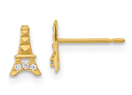 14k Yellow Gold Earrings Style GK909 - Classique Jewelry Inc.