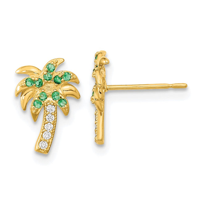 14k Yellow Gold Earrings Style GK913 - Classique Jewelry Inc.