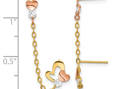 14k Two-tone Earrings Style GK915 - Classique Jewelry Inc.