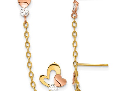14k Two-tone Earrings Style GK915 - Classique Jewelry Inc.