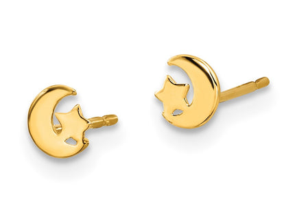 14k Yellow Gold Earrings Style GK916 - Classique Jewelry Inc.