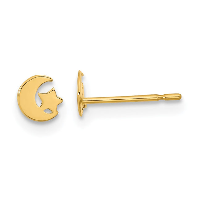 14k Yellow Gold Earrings Style GK916 - Classique Jewelry Inc.
