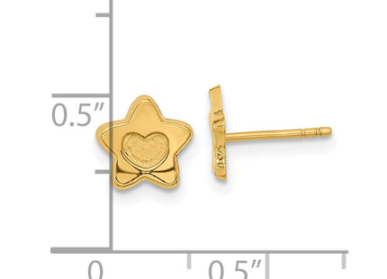 14k Yellow Gold Earrings Style GK918 - Classique Jewelry Inc.