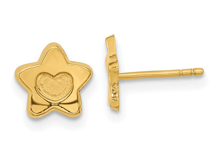 14k Yellow Gold Earrings Style GK918 - Classique Jewelry Inc.