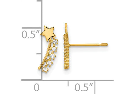 14k Yellow Gold Earrings Style GK920 - Classique Jewelry Inc.