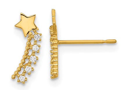 14k Yellow Gold Earrings Style GK920 - Classique Jewelry Inc.