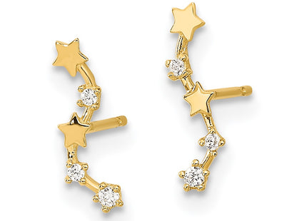14k Yellow Gold Earrings Style GK921 - Classique Jewelry Inc.