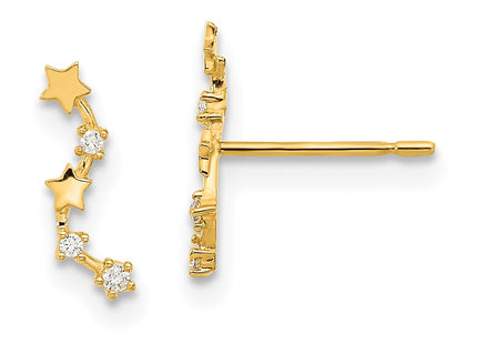 14k Yellow Gold Earrings Style GK921 - Classique Jewelry Inc.