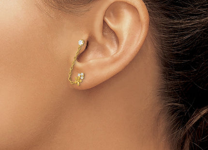 14k Yellow Gold Earrings Style GK931 - Classique Jewelry Inc.