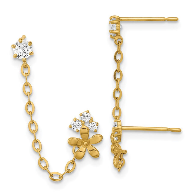 14k Yellow Gold Earrings Style GK931 - Classique Jewelry Inc.