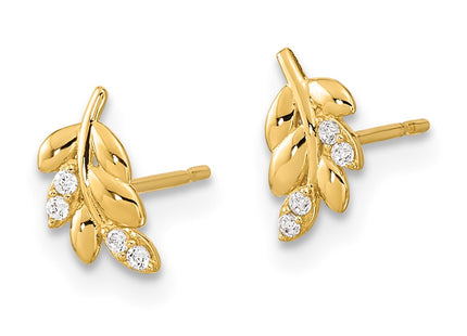 14k Yellow Gold Earrings Style GK939 - Classique Jewelry Inc.