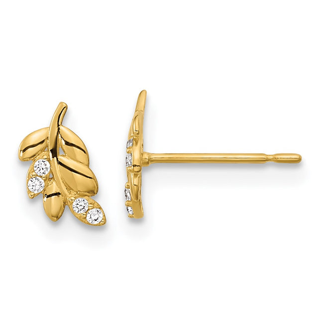 14k Yellow Gold Earrings Style GK939 - Classique Jewelry Inc.