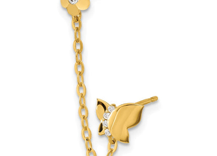 14k Yellow Gold Earrings Style GK942 - Classique Jewelry Inc.
