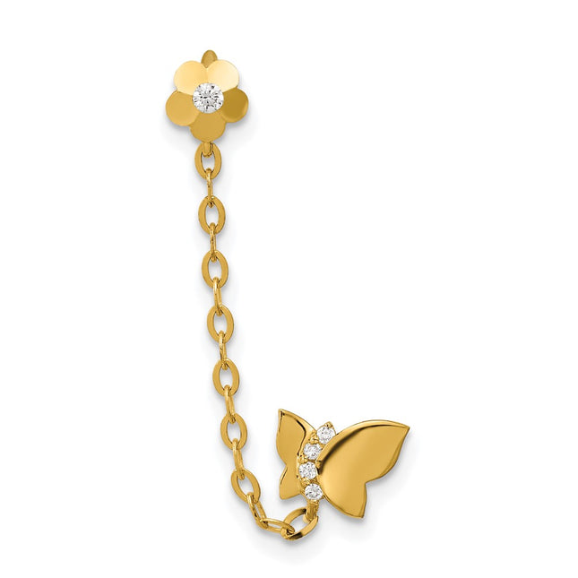 14k Yellow Gold Earrings Style GK942 - Classique Jewelry Inc.