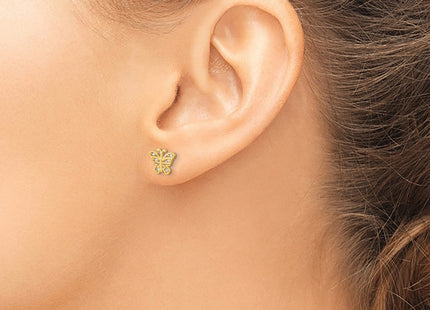 14k Madi K Kids CZ Butterfly Post Earrings (Style GK949)