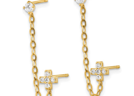 14k Yellow Gold Earrings Style GK971 - Classique Jewelry Inc.