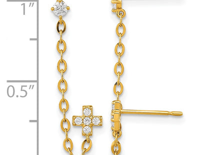 14k Yellow Gold Earrings Style GK971 - Classique Jewelry Inc.