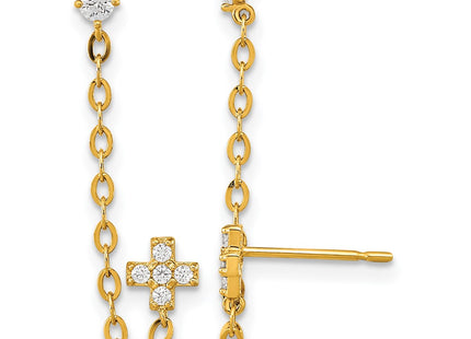 14k Yellow Gold Earrings Style GK971 - Classique Jewelry Inc.