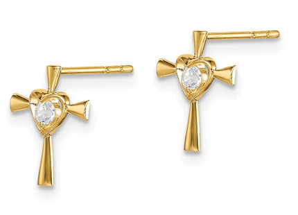 14k Yellow Gold Earrings Style GK980 - Classique Jewelry Inc.